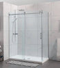 Covey Frameless Brushed Nickel Corner Sliding Door Shower Screen - RJ Bathroom