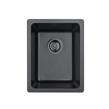 Crete 350x450mm Matte Black single bowl granite sink