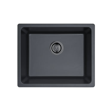Crete 550x450mm Matte Black single bowl granite sink