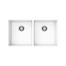 Crete 813x457mm Matte White double bowl granite sink