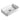 Crete rectangular gloss white ceramic countertop basin 361x231mm on a white background