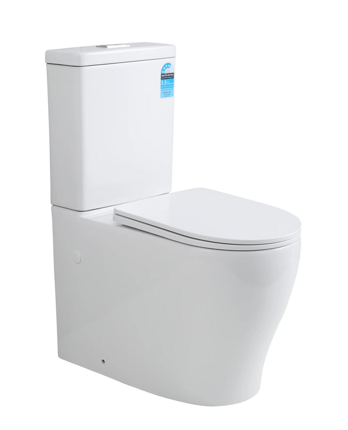 Zeus Rimless Tornado Back To Wall Ceramic Easy Height Toilet Suite
