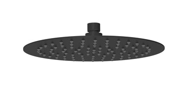 Dove Round Stainless Steel Rain Shower Head 250mm Matt Black - RJ Bathroom
