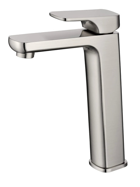 Eden Soft Square High Rise Basin Mixer Brushed Nickel - RJ Bathroom