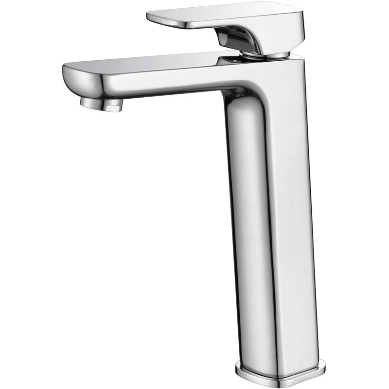 Eden Soft Square High Rise Basin Mixer Chrome - RJ Bathroom