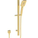 Eden Square finish Round Sliding Shower Set Brushed gold - RJ Bathroom