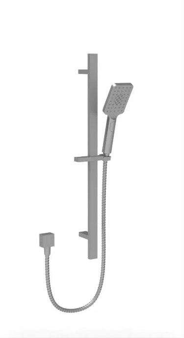 Eden Square finish Round Sliding Shower Set Brushed Nickel - RJ Bathroom