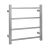 Electric Heated Towel Rail Towel Rack Brushed Nickel Square 4 Bars - RJ Bathroom