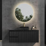 Fluted Wall Hung Vanity Brindabella 1200mm Single Bowl Matte Black Waterproof Solid Surface Stone top - RJ Bathroom