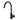 Ikon Clasico Hampton Matte Black Gooseneck Sink Mixer - Ceramic Handle