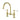 Ikon Clasico Hampton Brushed Gold Kitchen Mixer Tap - Bridge Design, Ceramic Handle, Lead Free