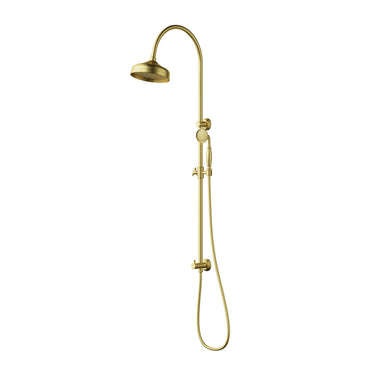 Ikon Clasico Hampton Brushed Gold Twin Shower Rail Set