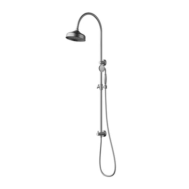 Ikon Clasico Hampton Brushed Nickel Twin Shower Rail Set