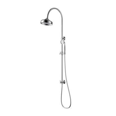 Ikon Clasico Hampton Chrome Twin Shower Rail Set