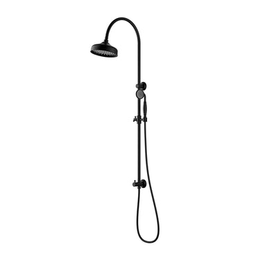 Ikon Clasico Hampton Matte Black Twin Shower Rail Set