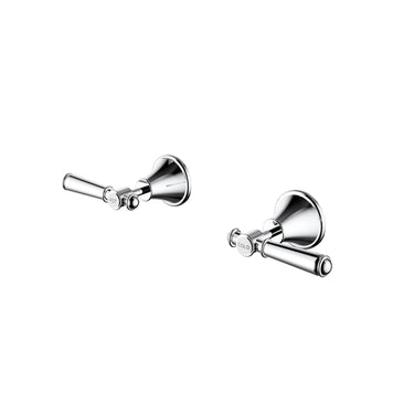 Ikon Clasico Hampton Chrome Shower Wall Taps - Top Assembly, Lead Free