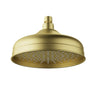 Ikon Clasico Hampton Brushed Gold Round Shower Head 220mm