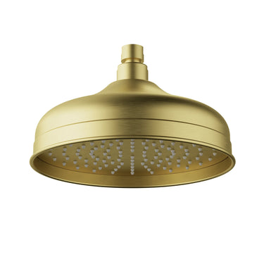 Ikon Clasico Hampton Brushed Gold Round Shower Head 220mm