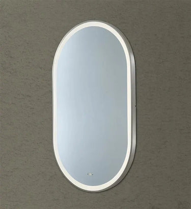 Gun Metal LED Mirror Olivia Oval Pill Framed Anti - Fog Bathroom 450x900 | 600x1000mm - RJ Bathroom