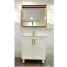 Hampton Shaker Slim Narrow Compact Brushed Gold Handle 600x360mm Freestanding Vanity - RJ Bathroom
