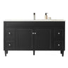 Harrington Hampton Shaker 1500mm Matte Black Single Bowl PVC Waterproof Freestanding Bathroom Vanity - RJ Bathroom