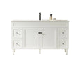 Harrington Hampton Shaker 1500mm Matte White PVC Waterproof Freestanding Bathroom Vanity - RJ Bathroom
