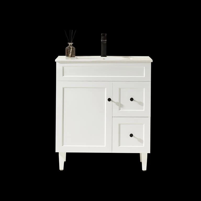 Harrington Hampton Shaker 750mm Matte White PVC Waterproof Freestanding Bathroom Vanity - RJ Bathroom