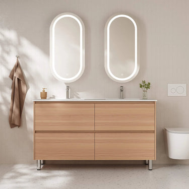 Hera Timber Look Elegant Oak 1500mm Four Drawer Freestanding Vanity - RJ Bathroom