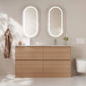 Hera Timber Look Elegant Oak 1500mm Four Drawer Freestanding Vanity - RJ Bathroom