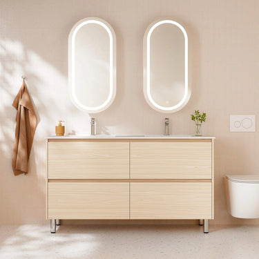 Hera Timber Look Tas Oak 1500mm Four Drawer Freestanding Vanity - RJ Bathroom