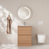 Hera Timber Look Elegant Oak 600mm Two Drawer Freestanding Vanity - Ceramic or Stone Top Optional - RJ Bathroom