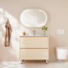 Hera Timber Look Tas Oak 900mm Two Drawer Freestanding Vanity - Carrara Stone Top Optional - RJ Bathroom
