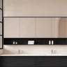 Hera Black Oak 1800mm Mirror Shaving Cabinet with shelf - RJ Bathroom