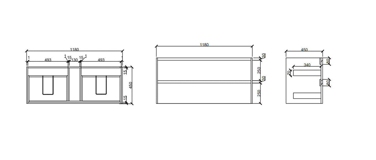 Hera Timber look Tas Oak 1200mm Wall Hung Double Bowl Vanity Carrara White Stone Top - RJ Bathroom