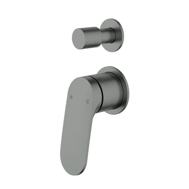 Ikon Sulu II Gun Metal Shower Mixer with Diverter trim kit | Lead Free