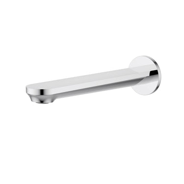 Ikon Sulu II Chrome Bath Spout 226mm wall mounted bath outlet