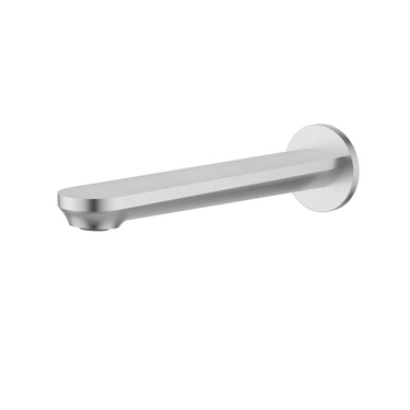 Ikon Sulu II Brushed Nickel Bath Spout 226mm wall mounted bath outlet