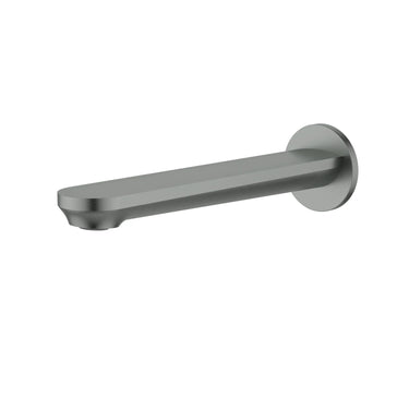 Ikon Sulu II Gun Metal Bath Spout 226mm wall mounted bath outlet