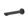 Ikon Sulu II Matte Black Bath Spout 226mm wall mounted bath outlet