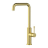 Ikon Linie Fluted Brushed Gold Kitchen Sink Mixer