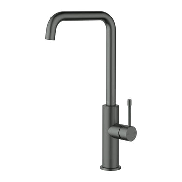 Ikon Linie Fluted Gun Metal Kitchen Sink Mixer