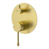 Ikon Linie Fluted Brushed Gold Bath & Shower Mixer with Diverter