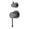 Ikon Linie Fluted Gun Metal Shower Mixer with Diverter
