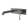 Ikon Linie Fluted Gun Metal Wall Basin Mixer