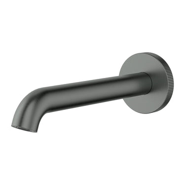 Ikon Linie Fluted Gun Metal Bath Spout