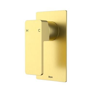 Ikon Ceram Brushed Gold wall mixer