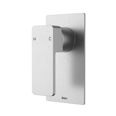 Ikon Ceram Brushed Nickel wall mixer