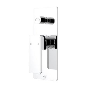 Ikon Ceram Chrome wall mixer with diverter