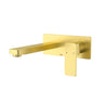 Ikon Ceram Brushed Gold Wall Basin Mixer 195mm