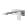 Ikon Ceram Brushed Nickel wall basin mixer 195mm